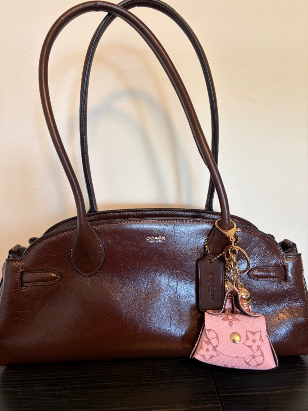 Coach Empire Carryall 34 - Glazed maple Leather Trend Bag - EUC